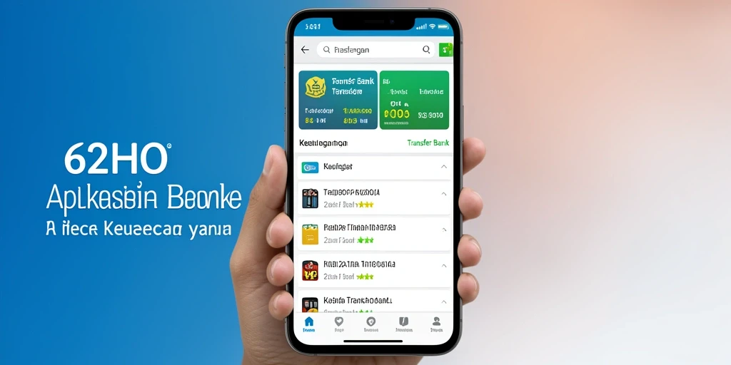 Antarmuka 62HOT yang sederhana dan intuitif untuk Transfer Bank.