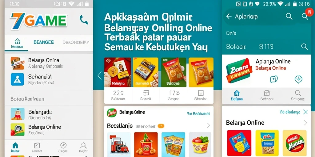 Tampilan antarmuka aplikasi Belanja Online 7GAME yang user-friendly.