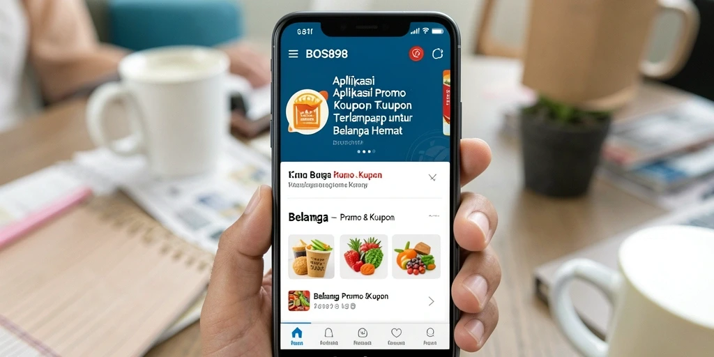 Antarmuka BOS898 yang user-friendly dan fitur Promo & Kupon.