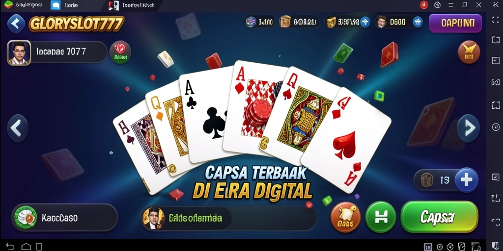 Antarmuka menarik dari game Capsa GLORYSLOT777.