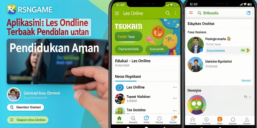 Tampilan antarmuka RSNGAME yang intuitif dan menarik untuk Les Online.