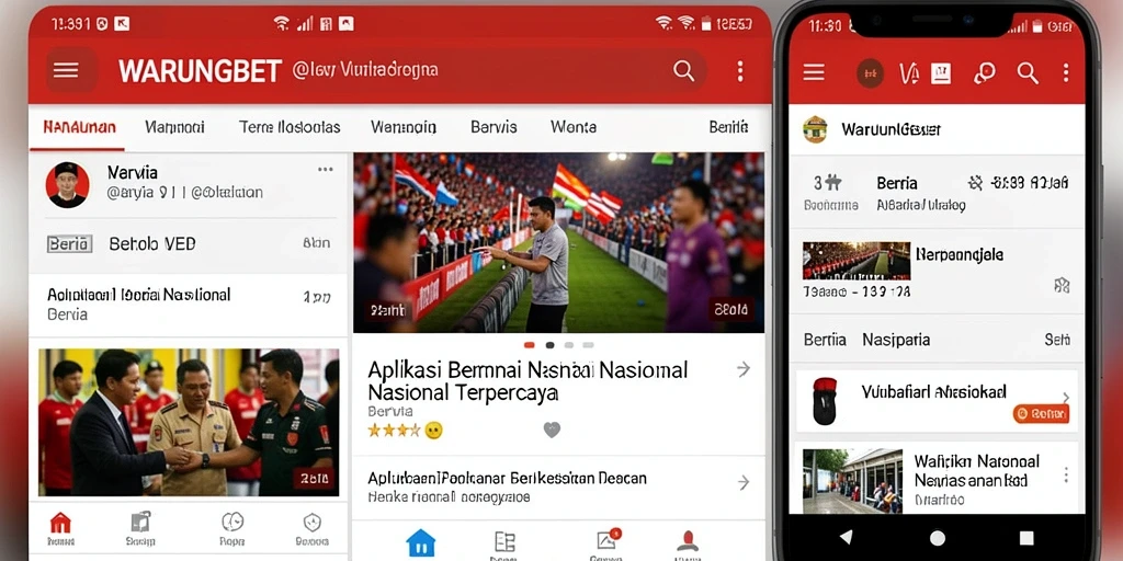 Tampilan antarmuka aplikasi WARUNGBET yang informatif.